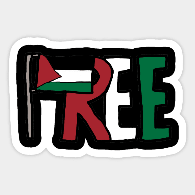 Free Palestine Sticker by Mark Ewbie